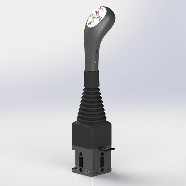 Гідравлічний джойстик для управління Гидрораспределитель Indemar 6019 (С 1 кнопкою) на кульку Італія 6019 фото
