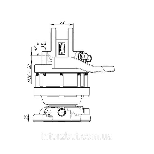 Ротатор гидравлический для грейфера манипулятора (на плиту) 4.5 тонны FHR 4.500SF Латвия FORMIKO Hydraulics FHR 4.500SF фото