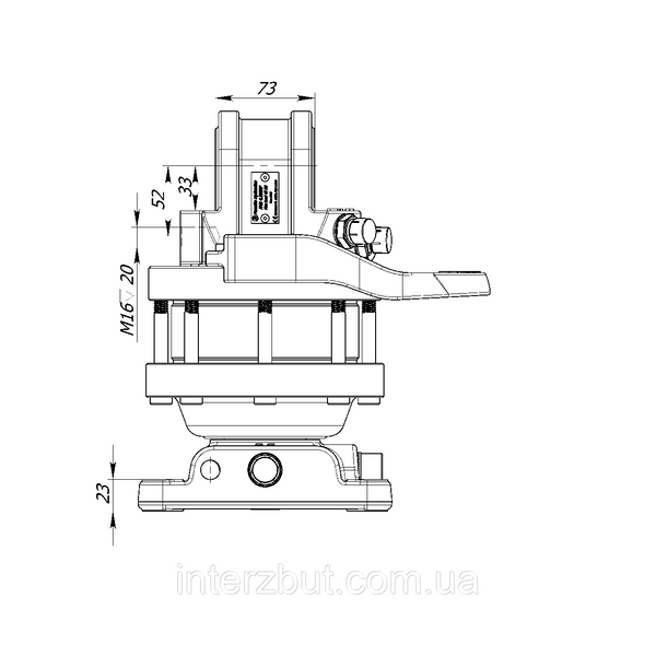 Ротатор гидравлический для грейфера манипулятора (на плиту) 4.5 тонны FHR 4.500RF Латвия FORMIKO Hydraulics FHR 4.500RF фото